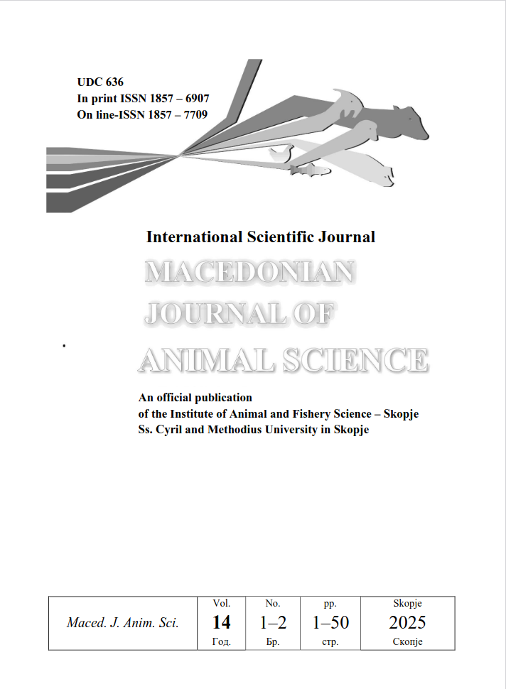 					View Vol. 14 No. 1-2 (2025):  Macedonian Journal of Animal Science
				
